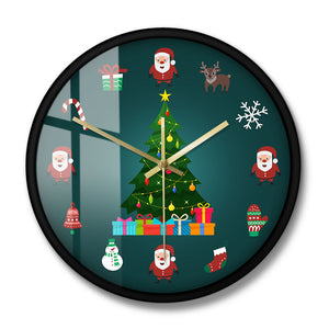 Christmas,Decorative,Clock,Silent,Quartz,Christmas,Trees,Watch,Interior,Decor