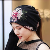 Women,Ethnic,Style,Beanie,Scarf,Double,Layers,Cotton,Skull