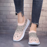 Womens,Crystal,Sneakers,Glitter,Casual,Loafers,Outdoor,Leisure,Running,Sport,Shoes