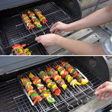Portable,Barbecue,Stainless,Steel,Skewer,Foods,Grill,Camping