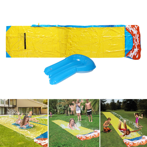 488x71cm,Inflatable,Water,Slide,Large,Double,Racer,Water,Racer,Slide,Board,Surfing,Summer,Outdoor,Garden