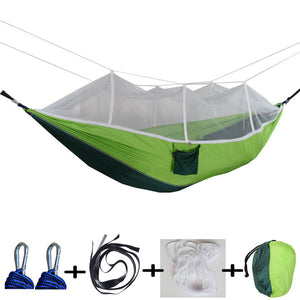 260x140cm,Double,People,Mosquito,Hammock,Camping,Garden,Sleeping,Hanging,Carabiners,Storage