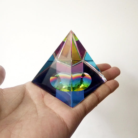 Crystal,Iridescent,Pyramid,Prism,Rainbow,Color,Decor,FengShui,Reiki,Healing,Decorations