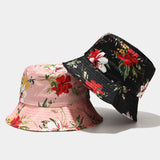 Women,Summer,Protection,Flower,Pattern,Visor,Fashion,Casual,Outdoor,Travel,Bucket