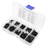 Suleve,MXCH13,300Pcs,Black,Socket,Screws,Screw,Allen,Point,Assortment,Grade,Carbon,Steel