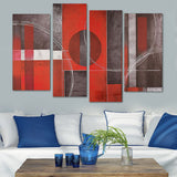 Abstract,Red&Black,Paintings,Canvas,Pictures,Modern,Decor