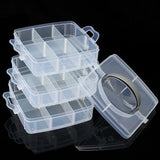 Transparent,Plastic,Compartment,Storage,Layer,Jewelery,Craft,Beads,Organizer