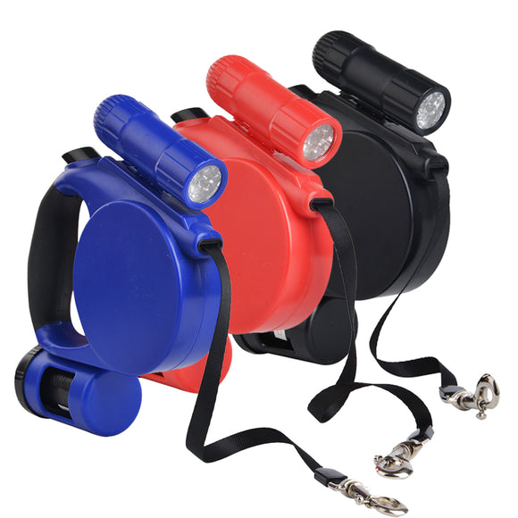 Retractable,Leash,Automatic,Walking,Leash,Garbage,Dispenser,Night,Light,Traction