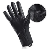 Unisex,Winter,Thick,Velvet,Genuine,Leather,Windproof,Waterproof,Skiing,Sports,Casual,Gloves