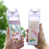 Portable,Novelty,Carton,Shaped,Cartoon,Unicorn,Printed,Water,Bottle