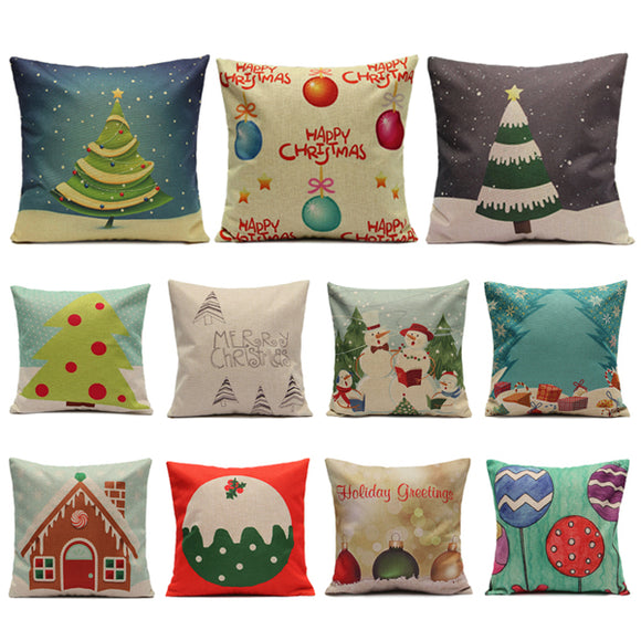 Christmas,Candy,Series,Pillow,Cases,Square,Cushion,Cover
