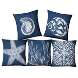 Compass,American,Ocean,Style,Linen,Pillow,Fabric,Mediterranean,Cushion,Cover