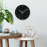 Loskii,CC005,Creative,Marble,Pattern,Clock,Clock,Quartz,Clock,Office,Decorations
