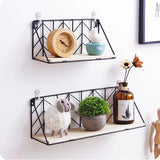 Metal,Floating,Shelves,Shelf,Bracket,Industrial,Modern,Storage,Hallway,Decor