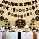 Graduation,Decorations,Party,Supplies,Black,Cards,Banner,Background
