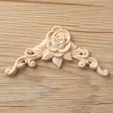 Carving,Applique,Unpainted,Flower,Applique,Carving,Decal,Furniture,Cabinet,8x8cm