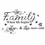 Family,Quotes,Sticker,Living,Removable,Decals,Decor