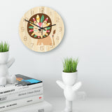 Loskii,CC029,Creative,Pattern,Clock,Clock,Quartz,Clock,Office,Decorations