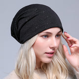 Women,Autumn,Beanies,Solid,Color,Flexible,Skullies,Bonnet