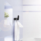 Bathroom,Round,Single,Hanger,Bracket,Towel,Black