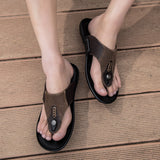 Men's,Leather,Rubber,Sandals,Slippers,Waterproof,Quick,Drying,Beach,Walking,Slippers