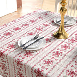 Linen,Cotton,Tablecloth,Snowflakes,Christmas,Table,Cloth,Wedding,Banquet,Washable,Table,Cover,Textiles