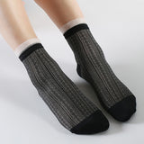 Women,Crystal,Hollow,Breathable,Socks