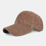 Unsiex,Corduroy,Solid,Color,Stripe,Pattern,Casual,Outdoor,Winter,Sunscreen,Baseball