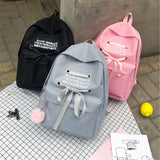 Canvas,Backpack,Waterproof,School,Travel,Shoulder,Ribbon,Handbag,Women