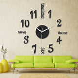 Removable,Number,Mirror,Surface,Clock,Sticker,Modern,Decor