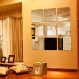 Honana,Mirror,Acrylic,Silver,Sticker,Decal,Bathroom,Square,Mirror,Sticker