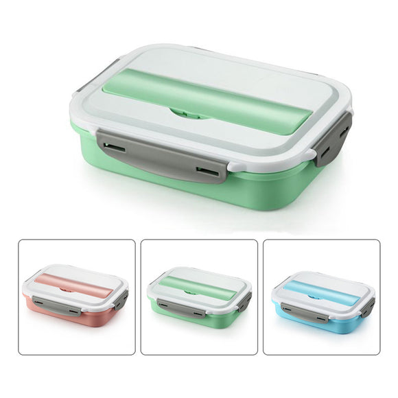 Stainless,Steel,Insulated,Bento,Lunch,Compartments,Outdoor,Camping,Picnic