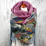 Women,Graffiti,Painting,Print,Pattern,Multicolor,Personality,Protection,Scarf