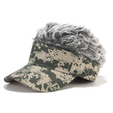 Camouflage,Synthetic,Hairpiece,Peaked,Toupee,Fishing,Hunting,Tactical