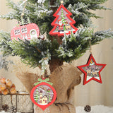 Loskii,Christmas,Wooden,Pendants,Ornaments,Decor,Christmas,Ornaments,Hollow,Wooden,Pendant,Creative,Ornaments