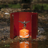 Maple,Shield,Camping,Picnic,Aluminum,Stove,Screen,Orange