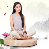 Round,Tatami,Cushion,Floor,Cushions,Natural,Straw,Meditation