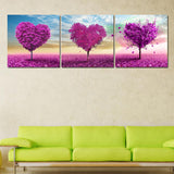 Miico,Painted,Three,Combination,Decorative,Paintings,White,Flower,Decoration