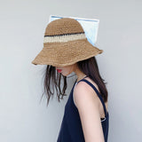 Women,Summer,Outdoor,Straw,Adjustable,Foldable,Sunscreen