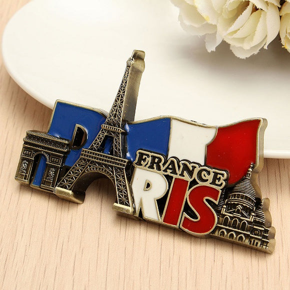 Paris,France,Travel,Collectible,Metal,Stereoscopic,Fridge,Magnet,Sticker,Tourist,Souvenir