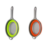 Folding,Collapsible,Fruit,Vegetable,Strainer,Handle,Colander,Draining,Basket,Camping,Picnic