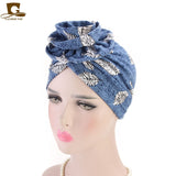 Women,Summer,Cotton,Floral,Chemo,Turban,Bohemian,Style,Beanie