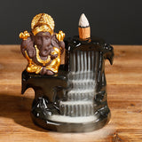 Backflow,Incense,Burner,Ceramic,Waterfall,Smoke,Lucky,Elephant,Incense,Burner,Holder,Decor,Office,Ornament,Incense,Cones