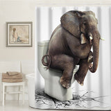 180x180CM,Elephant,Waterproof,Bathroom,Shower,Curtain,Hooks