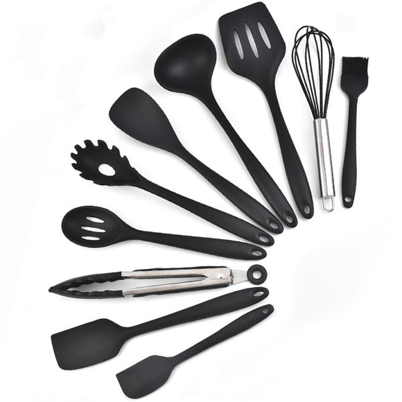 10PCS,Silicone,Cookware,Spoon,Utensils,Kitchenware,Tableware,Cooking,Tools