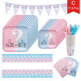 Gender,Reveal,Party,Supplies,Shower,Decorations,Disposable,Tablewear,Plates,Napkins