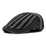 Stripe,Beret,Casual,Outdoor,Visor,Forward