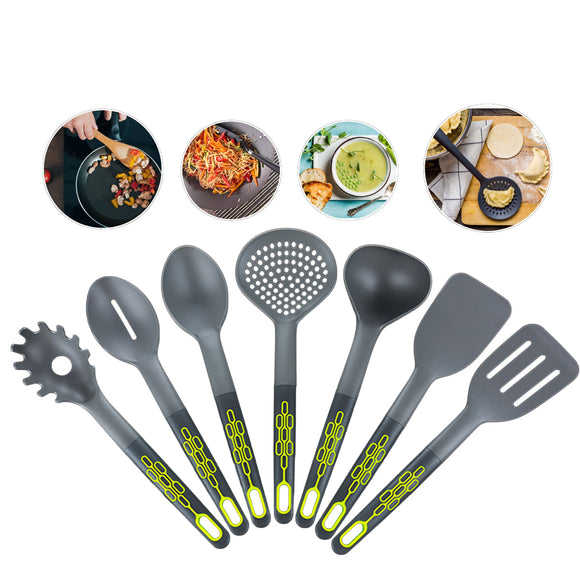 Pieces,Nylon,Kitchen,Cooking,Utensils,Tools,Turner,Spatula,Spoon,Colander