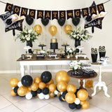 Graduation,Decorations,Party,Supplies,Black,Cards,Banner,Background