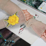Women,Printing,Summer,Finger,Sleeve,Gloves,Sleeve